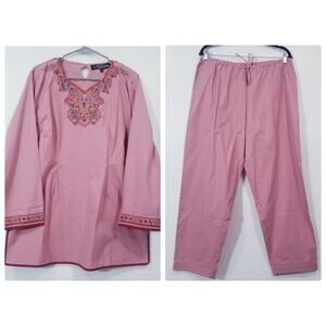 J. Peterman Epiphany Kaftan Tunic and Pants Co-Ord Sets